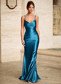 Scarlett Blue Backless Lace-up Mermaid Prom Dress image4