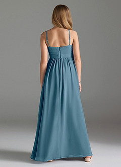 Azazie Alia Junior Bermuda A-Line Pleated Chiffon Dress image2