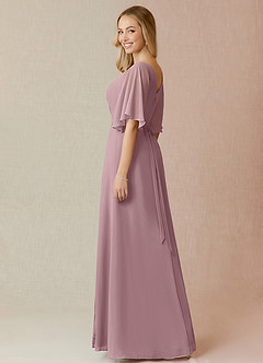 Azazie Cierra Bridesmaid Dresses A-Line V-Neck Chiffon Floor-Length Dress image5