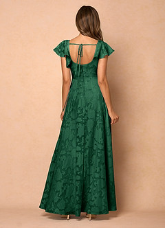 Anna Emerald Green Ruffled Maxi Dress image2