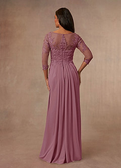 Azazie Calanthe Mother of the Bride Dresses Vintage Mauve A-Line Scoop Chiffon Dress image3