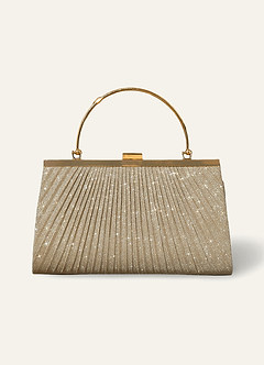 Glitter Pleated Handbag
