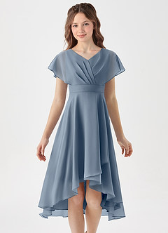 Azazie Graciela Junior Twilight A-Line Pleated Chiffon Dress image3