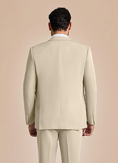 front James Tan Structured Stretch Suit Jacket