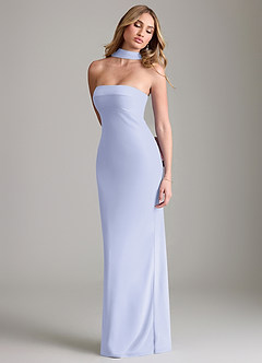 Azazie Lusinda Jurken voor bruidsmeisjes Converteerbaar Jurk van Chiffon met Zeemeermin Off the Shoulder Lavendel image7