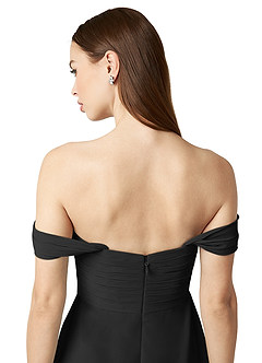 Azazie Vicenta Final Sale Vintage Mauve A-Line Off the Shoulder Chiffon Convertible Dress image8