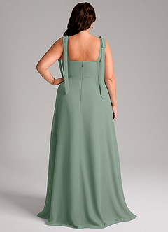 Azazie Debra Bridesmaid Dresses Silver Sage A-Line with Pockets Chiffon Convertible Dress image9
