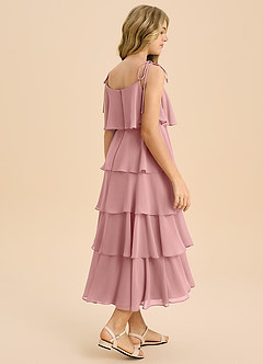 Azazie Shortcake Junior Klä av A-Line i Chiffong Rosett image7