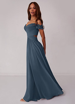Barbie ♥ Azazie Bridesmaid Dresses Neptune A-Line Off the Shoulder Chiffon Convertible Dress image3