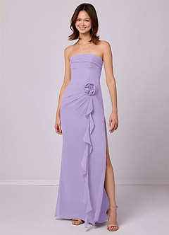 Barbie ♥ Azazie Bridesmaid Dresses Lilac Sheath Strapless Chiffon Convertible Dress image9