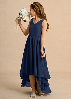 Azazie Kitten Junior Formal Flower Girl Klänningar Klä A-Line i Chiffong image5