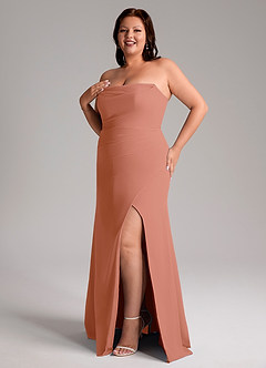 Azazie Leonis Bridesmaid Dresses MAI TAI Sheath Strapless Chiffon Convertible Dress image13