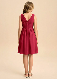 Azazie Skyla Junior Klä av A-Line i Chiffong Plisserad image2