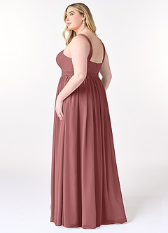 Azazie Elvira Abiti da Damigella Abito A-Line in Chiffon Plissettato Ametista image10