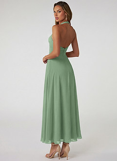 Azazie Tessie Suknie dla druhen Linia A Pofałdowany Szyfon Długość kostki Sukienka image2