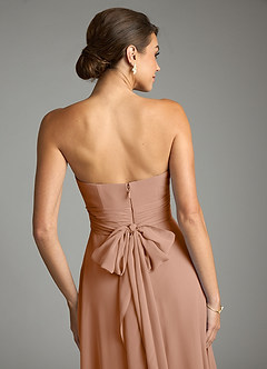 Azazie Tamira Suknie dla druhen Linia A Pofałdowany Szyfon Do ziemi Sukienka image5