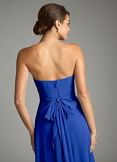 Azazie Tamira Suknie dla druhen Linia A Pofałdowany Szyfon Do ziemi Sukienka image5