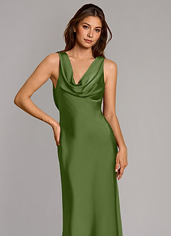Azazie Cheryl Bridesmaid Dresses Juniper Mermaid Stretch Satin Dress image6