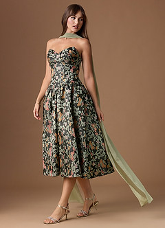 Vestido Jardín De Medianoche Midi Desy image4