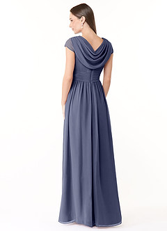 Azazie Organa Bridesmaid Dresses Stormy A-Line Pleated Chiffon Dress image4