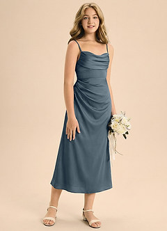 Azazie Mai Junior Klä av Tubklänning i Stretch Satin Plisserad image5