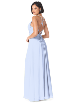 Azazie Farren Bridesmaid Dresses Ice A-Line Pleated Chiffon Convertible Dress image5