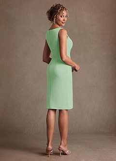 Azazie Irna Suknie dla Matki Panny Młodej Kolumna Szyfon Długość do kolan Sukienka image6