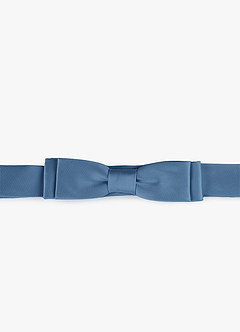 front Azazie matchande färg Satin Layered Bow Sash