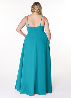 Azazie Moira Bridesmaid Dresses Jade A-Line Scoop Chiffon Dress image9