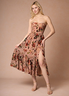 Fauna Mauve Multi Midi Dress image3