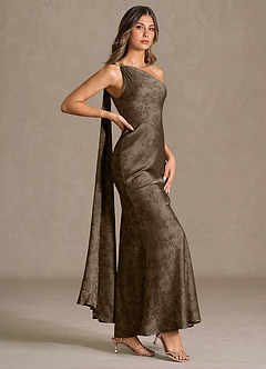 Sapphira Coffee Brown Maxi Dress image5