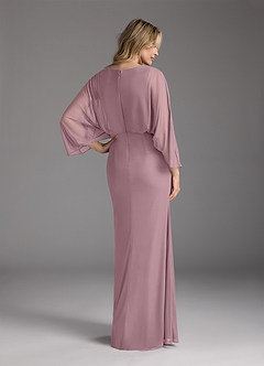Azazie Ysabella Mother of the Bride Dresses Dusty Rose Mermaid Pleated Mesh Dress image5