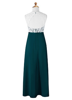 Azazie Rana Junior A-Linie Spitze Chiffon Kleid Kiefer image6