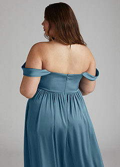 Azazie Morana Final Sale Bermuda A-Line Off the Shoulder Stretch Satin Convertible Dress image18