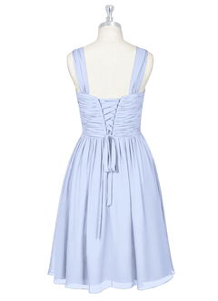 Azazie Angie Brautjungfernkleider A-Linie Korsett Chiffon Kleid Eis image8