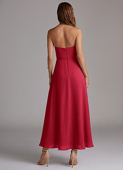 Azazie Wren Bridesmaid Dresses Scarlet A-Line Strapless Chiffon Dress image4