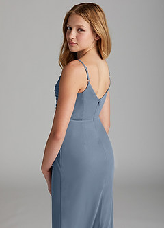 Azazie Deandra Junior Etui Gittergewebe Kleid Zwielichtviolett image5