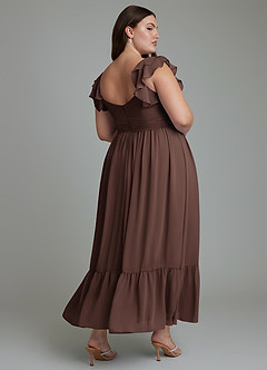 Azazie Anaya Bridesmaid Dresses Ganache A-Line Sweetheart Neckline Chiffon Dress image11