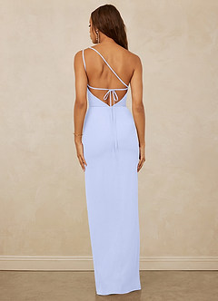Christian Siriano Bridal for Azazie 1003 Bridesmaid Dresses Lavender Sheath One Shoulder Chiffon Dress image2
