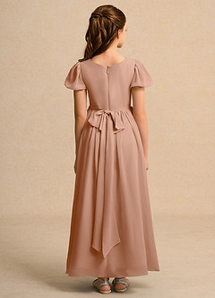 Azazie Lilia Junior Formal Flower Girl Klänningar Klä A-Linje i Chiffong med ärmar image2