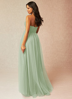 Azazie Roni Bridesmaid Dresses Dusty Sage A-Line Sweetheart Neckline Tulle Convertible Dress image3