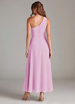 Azazie Brooke Jurken voor bruidsmeisjes Jurk van Chiffon met A-Lijn One-Shoulder Snoep Roze image5