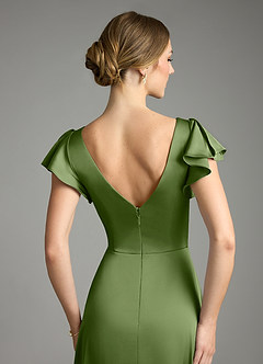 Azazie Omari Bridesmaid Dresses Juniper A-Line Stretch Satin Dress image7