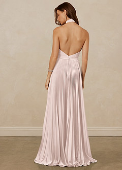 Christian Siriano Bridal for Azazie 1007 Bridesmaid Dresses Blushing Pink A-Line Pleated Stretch Satin Dress image6