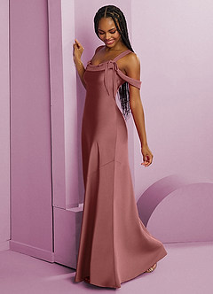 Barbie ♥ Azazie Abiti da Damigella Abito Tubino in Raso Elasticizzato Plissettato Ametista image11