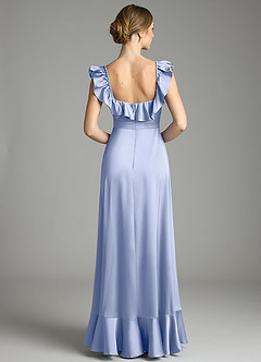 Azazie Lyra Vestidos de damas de honor Vestido de Hielo de Satén Elástico de Corte en A Convertible con Vestidos sin tirantes image8