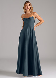 Azazie Elle Brautjungfernkleider A-Linie Plissee Stretch-Satin Kleid Zwielichtviolett image5
