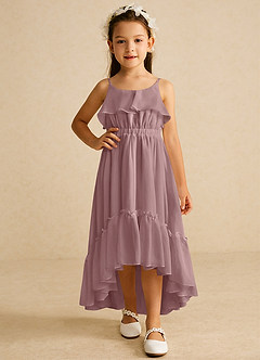 Azazie Karmen Flower Girl Klänningar Klänning A-Line i Chiffong Ruched image5
