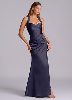 Azazie Destiny Bridesmaid Dresses Stormy Mermaid Sweetheart Neckline Stretch Satin Dress image3