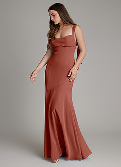 Azazie Carlotta Bridesmaid Dresses Auburn Mermaid Sweetheart Neckline Chiffon Dress image6